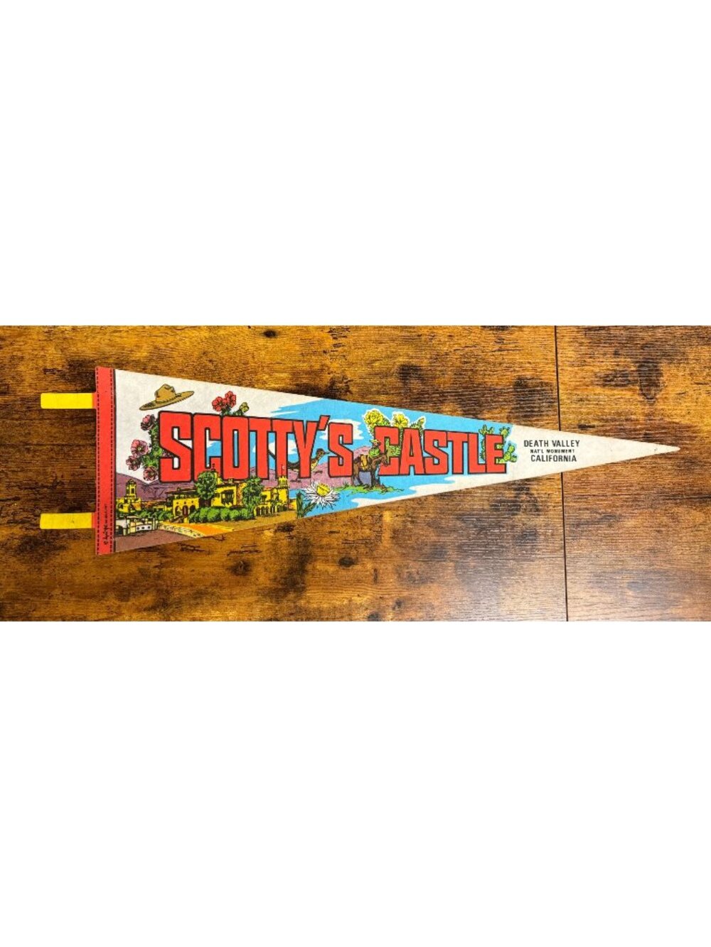 Vintage Scottys Castle Death Valley National Monument California Souvenir Pennan